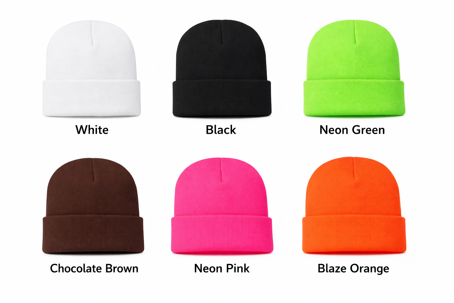Stay Weird Toque – Neon Embroidered Cuff Hat