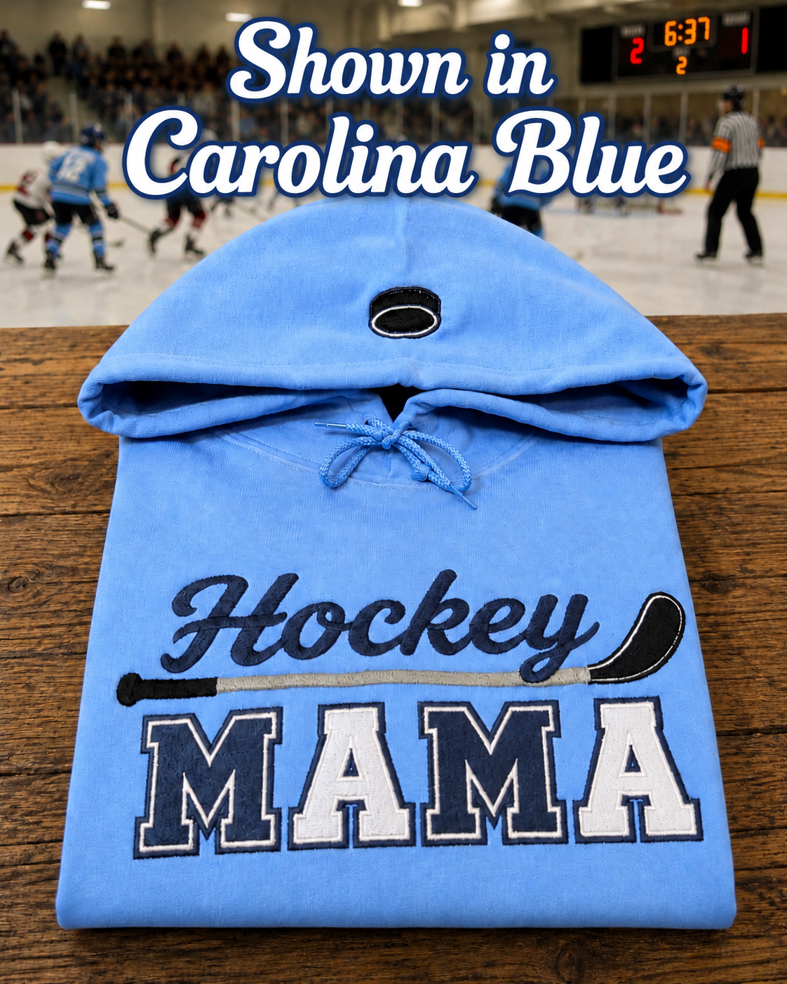 🏒💙 Hockey Mama Embroidered Sweater